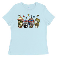 Baby Blue army coffee Ladies Tee - Jasminsmagicworld