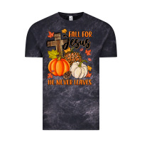 Cloud Black fall for jesus he never leaves Vintage Tee - MaliasSmallBusiness