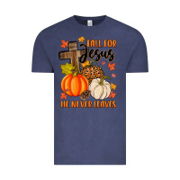Vintage Denim fall for jesus he never leaves Vintage Tee - MaliasSmallBusiness