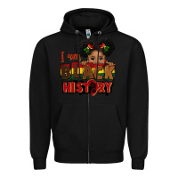 Black i am black history black girl peekaboo juneteenth Zipper Hoodie - CowGirlArtShop
