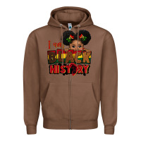 Chestnut i am black history black girl peekaboo juneteenth Zipper Hoodie - CowGirlArtShop