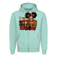 Seafoam i am black history black girl peekaboo juneteenth Zipper Hoodie - CowGirlArtShop