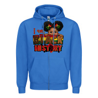 True Royal i am black history black girl peekaboo juneteenth Zipper Hoodie - CowGirlArtShop