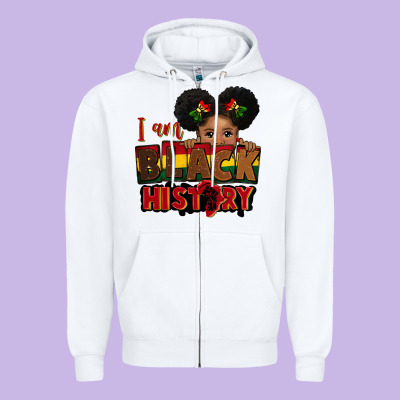 I Am Black History Black Girl Peekaboo Juneteenth Zipper Hoodie Designed By Cowgirlartshop
