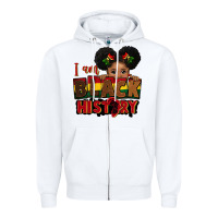 White i am black history black girl peekaboo juneteenth Zipper Hoodie - CowGirlArtShop