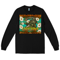 Black louisiana alligator tumbler Long Sleeve Tee - BarkalooDesign