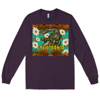 Plum louisiana alligator tumbler Long Sleeve Tee - BarkalooDesign