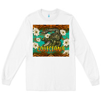 White louisiana alligator tumbler Long Sleeve Tee - BarkalooDesign