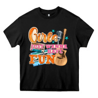 Black girls just wanna have fun Heavy Core Tee - NancyCooperArtShop