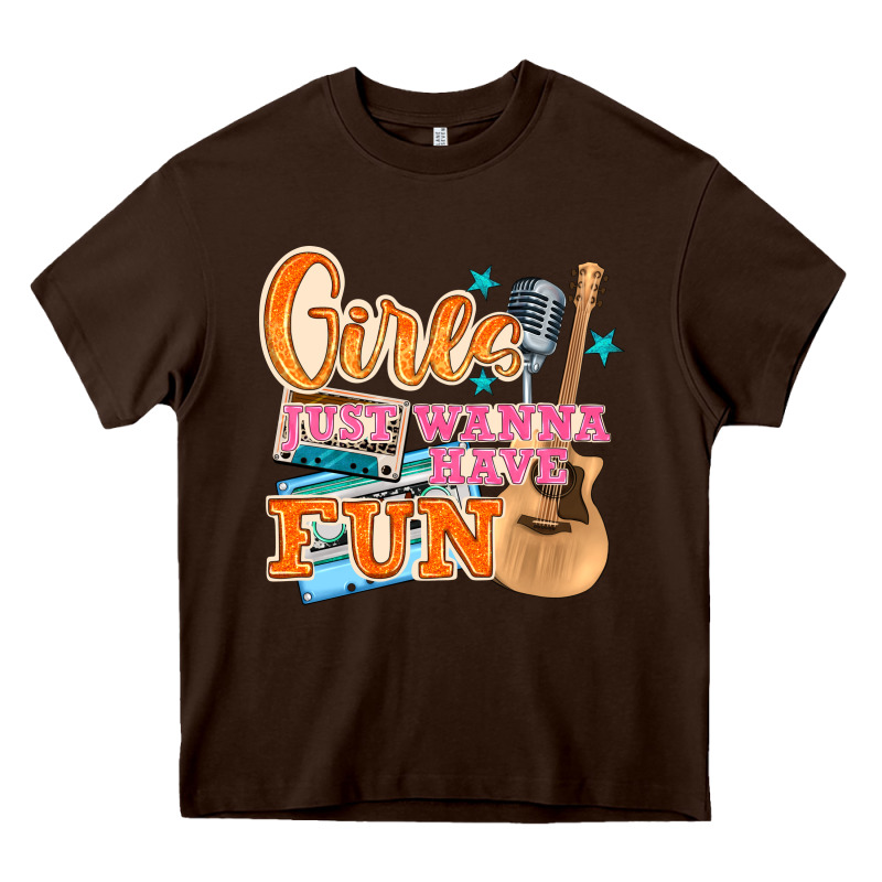 Girls Just Wanna Have Fun Heavy Core Tee by NancyCooperArtShop | Teevron