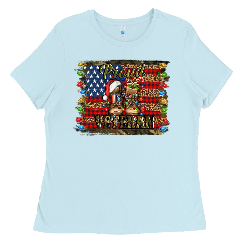 Proud Veteran Christmas Army Ladies Tee by Jasminsmagicworld | Teevron
