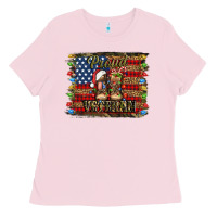 Bubblegum Pink proud veteran christmas army Ladies Tee - Jasminsmagicworld