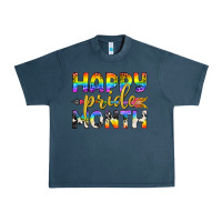 Midnight Navy Western Happy Pride Month LGBTQ+ Urban Heavy Tee - BundleAndBundleShop