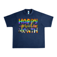 Navy Western Happy Pride Month LGBTQ+ Urban Heavy Tee - BundleAndBundleShop