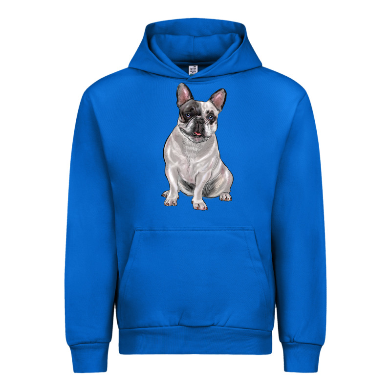 White Black French Bulldog Urban Hoodie by LillyAllenDesigns | Teevron