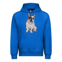 Cobalt white black french bulldog Urban Hoodie - LillyAllenDesigns