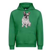 Emerald white black french bulldog Urban Hoodie - LillyAllenDesigns