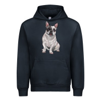 Navy white black french bulldog Urban Hoodie - LillyAllenDesigns