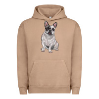 Pigment Burro white black french bulldog Urban Hoodie - LillyAllenDesigns