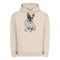 Pigment French Oak white black french bulldog Urban Hoodie - LillyAllenDesigns