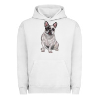 Pigment Lunar Rock white black french bulldog Urban Hoodie - LillyAllenDesigns