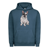 Pigment Midnight Navy white black french bulldog Urban Hoodie - LillyAllenDesigns