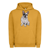 Pigment Peanut Butter white black french bulldog Urban Hoodie - LillyAllenDesigns