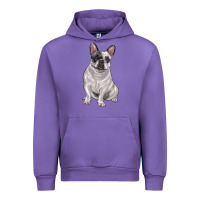 Tulip white black french bulldog Urban Hoodie - LillyAllenDesigns