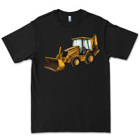 Black Backhoe Loader Truck Premium Tee - LillyAllenDesigns