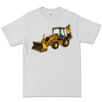 Dove Grey Backhoe Loader Truck Premium Tee - LillyAllenDesigns