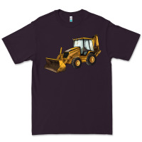 Plum Backhoe Loader Truck Premium Tee - LillyAllenDesigns