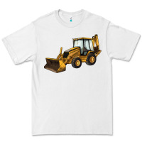 White Backhoe Loader Truck Premium Tee - LillyAllenDesigns