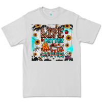 Dove Grey life is better by the campfire Premium Tee - JahusDesignShop