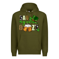 Army Green Bad green boozy St. Patrick's Day Premium Hoodie - CowGirlArtShop