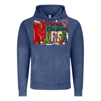 Vintage Denim merry christmas nurse Vintage Hoodie - MaliasSmallBusiness