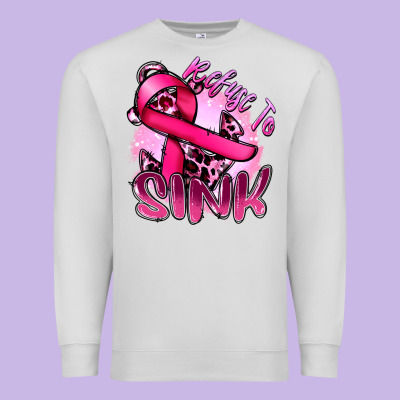 Refuse To Sink Cancer Premium Sweatshirt Designed By Fadigitalartstudio