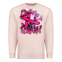 Pale Pink Refuse to sink Cancer Premium Sweatshirt - FaDigitalArtStudio