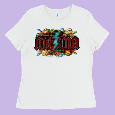 Lightning Bolt Mama Christmas Ladies Tee Designed By Jasminsmagicworld