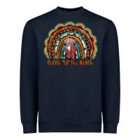 Navy gobble till you wobble thanksgiving rainbow Heavyweight Sweatshirt - RanaPortraitStore
