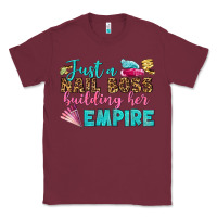 Burgundy just a nail boss building her empire bbs Classic Tee - BundleAndBundleShop