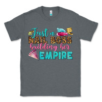 Charcoal Heather just a nail boss building her empire bbs Classic Tee - BundleAndBundleShop