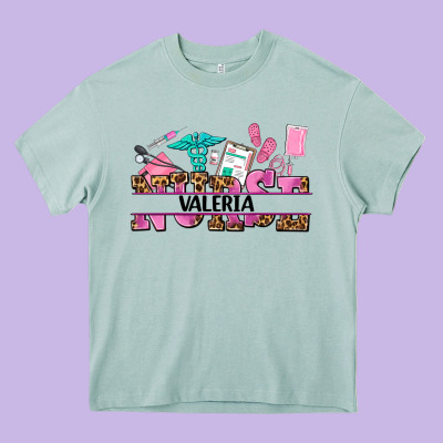 Nurse Custom Name Heavy Core Tee Designed By Adodesignshop