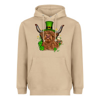 Mushroom St. Patrick's Day cow Heavyweight Hoodie - OliviaCreatesArt