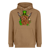 Toasted Coconut St. Patrick's Day cow Heavyweight Hoodie - OliviaCreatesArt