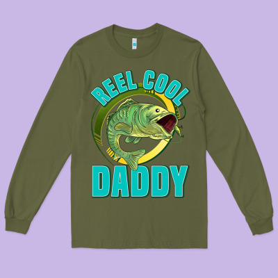 Reel Cool Daddy Long Sleeve Tee Designed By Jasminsmagicworld