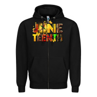 Black juneteen black girl Zipper Hoodie - CowGirlArtShop