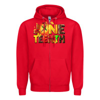 Red juneteen black girl Zipper Hoodie - CowGirlArtShop