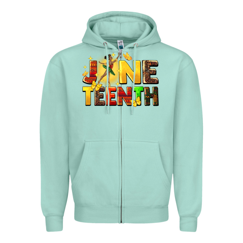 Juneteen Black Girl Zipper Hoodie by CowGirlArtShop | Teevron