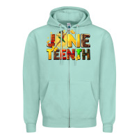 Seafoam juneteen black girl Zipper Hoodie - CowGirlArtShop