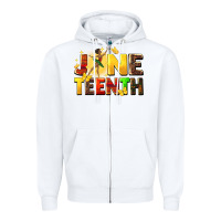 White juneteen black girl Zipper Hoodie - CowGirlArtShop